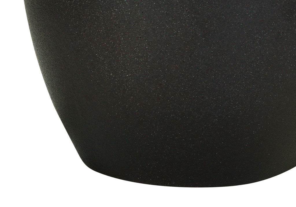 22'' Black Ceramic Urn Table Lamp With Ivory Drum Shade