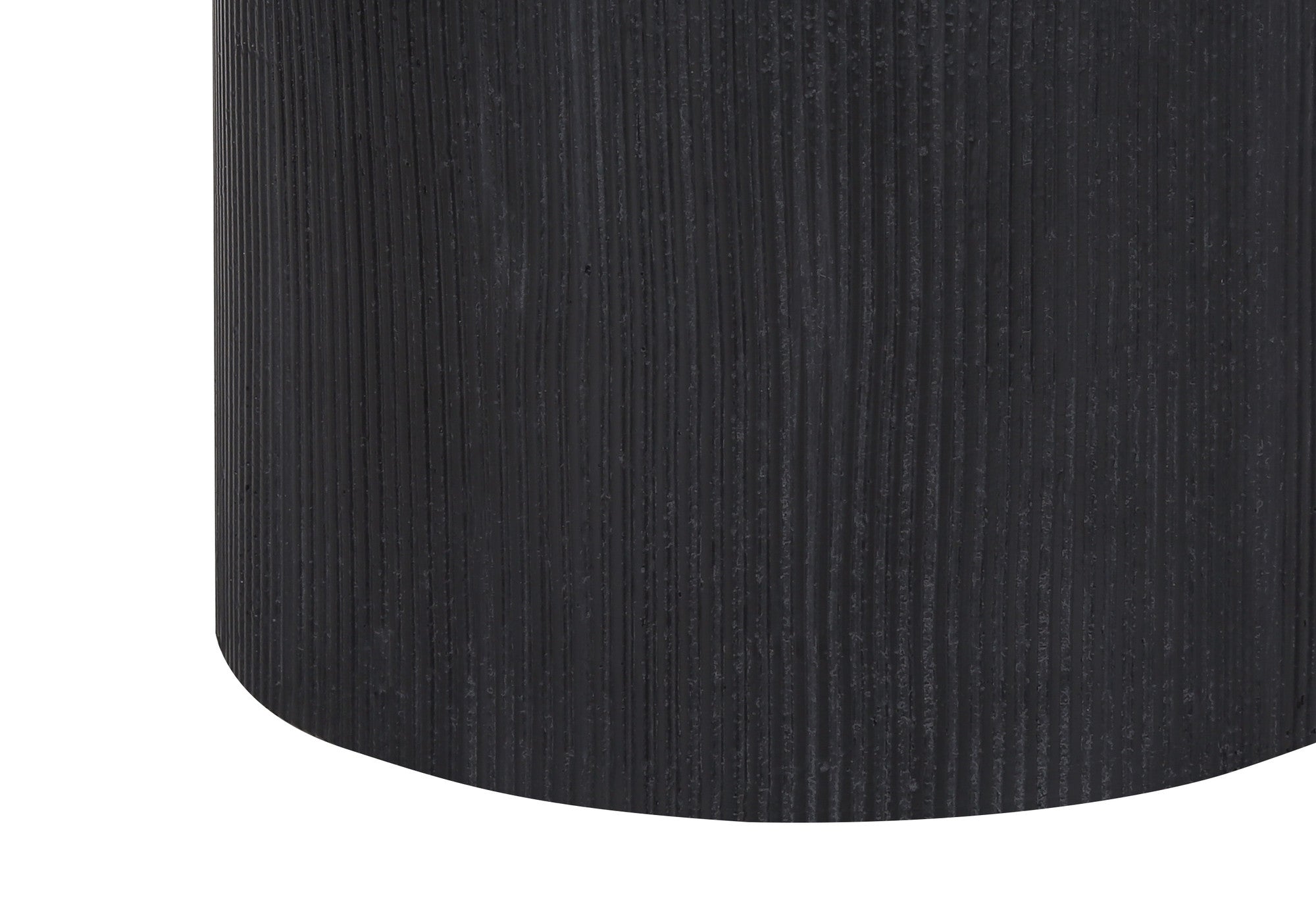 24'' Black And Gold Concrete Cylinder Table Lamp With Ivory Drum Shade