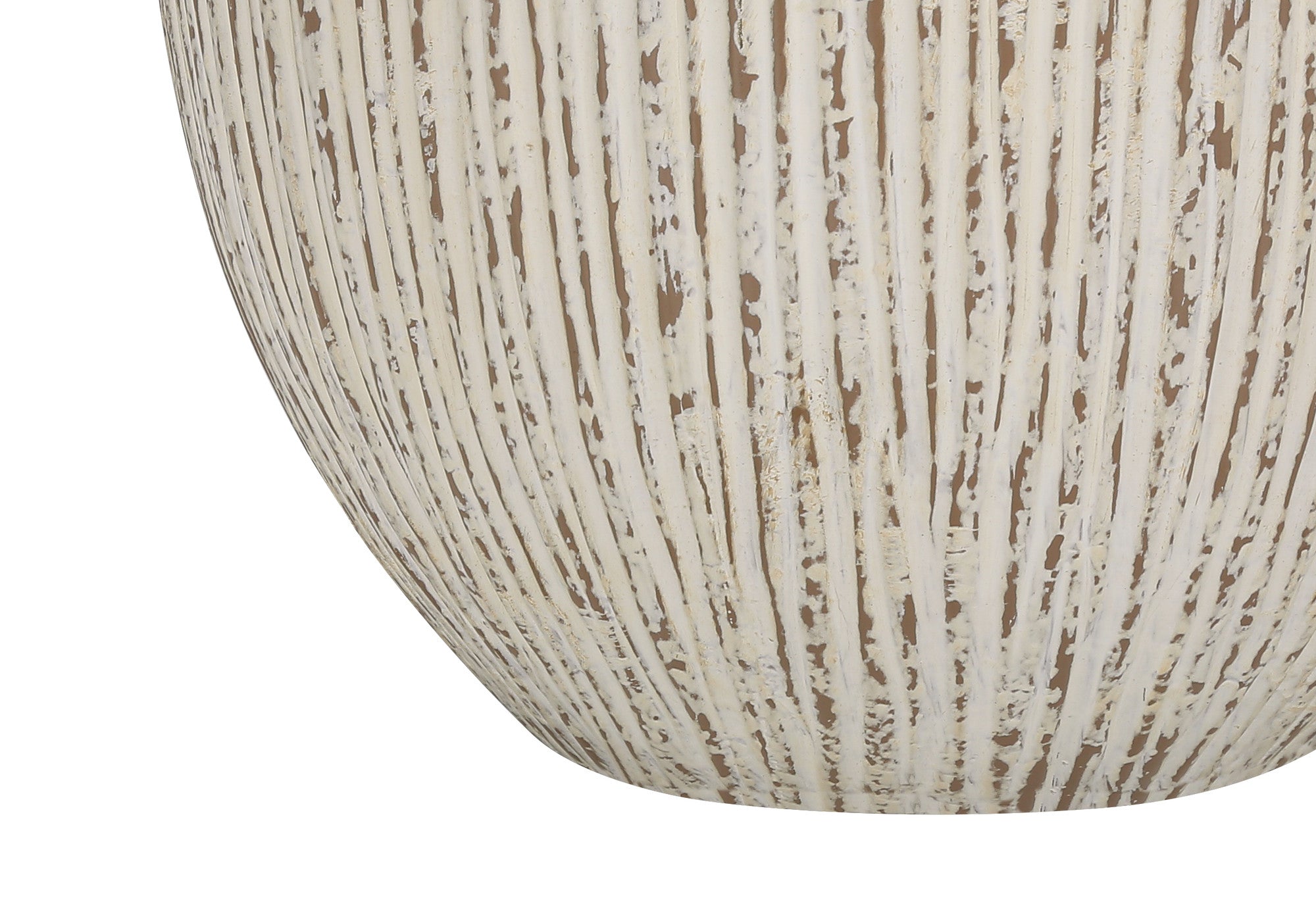 26'' Cream Ceramic Round Table Lamp With Cream Empire Shade