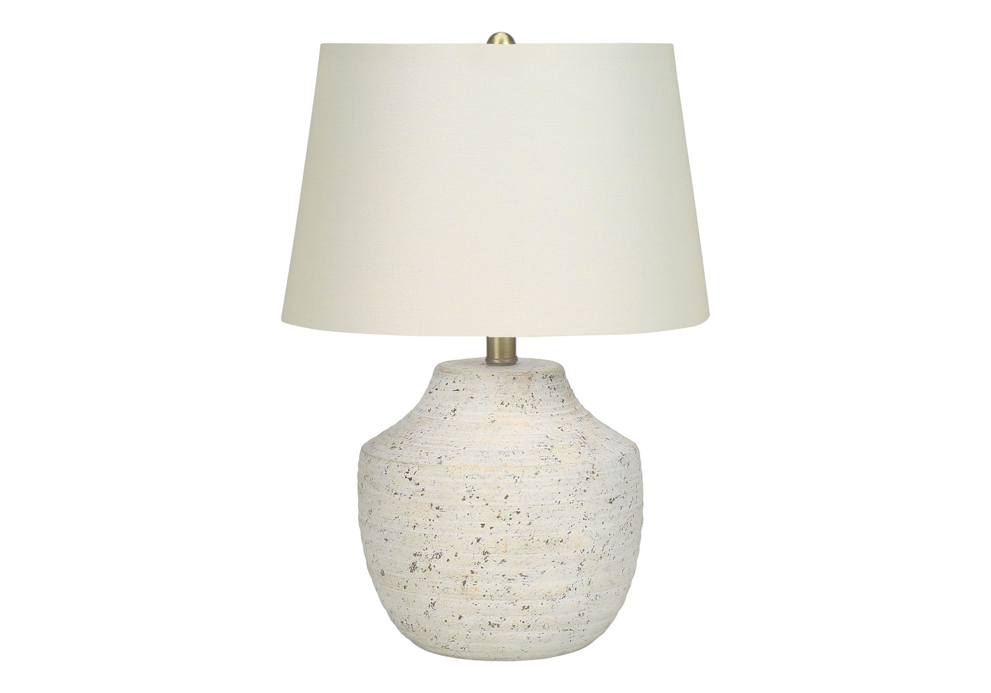 20 Cream Concrete Urn Table Lamp With Cream Empire Shade