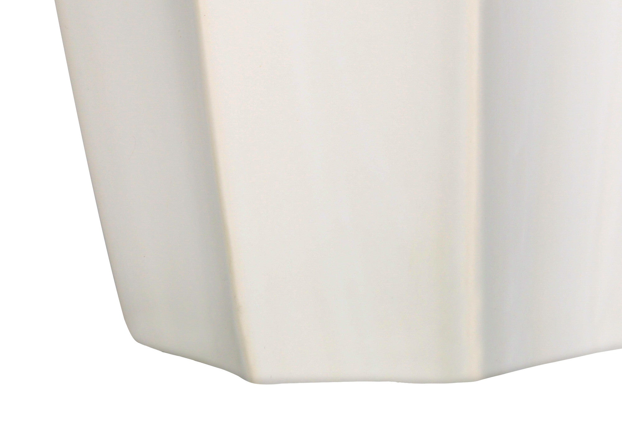 27'' Cream Ceramic Geometric Table Lamp With Cream Drum Shade