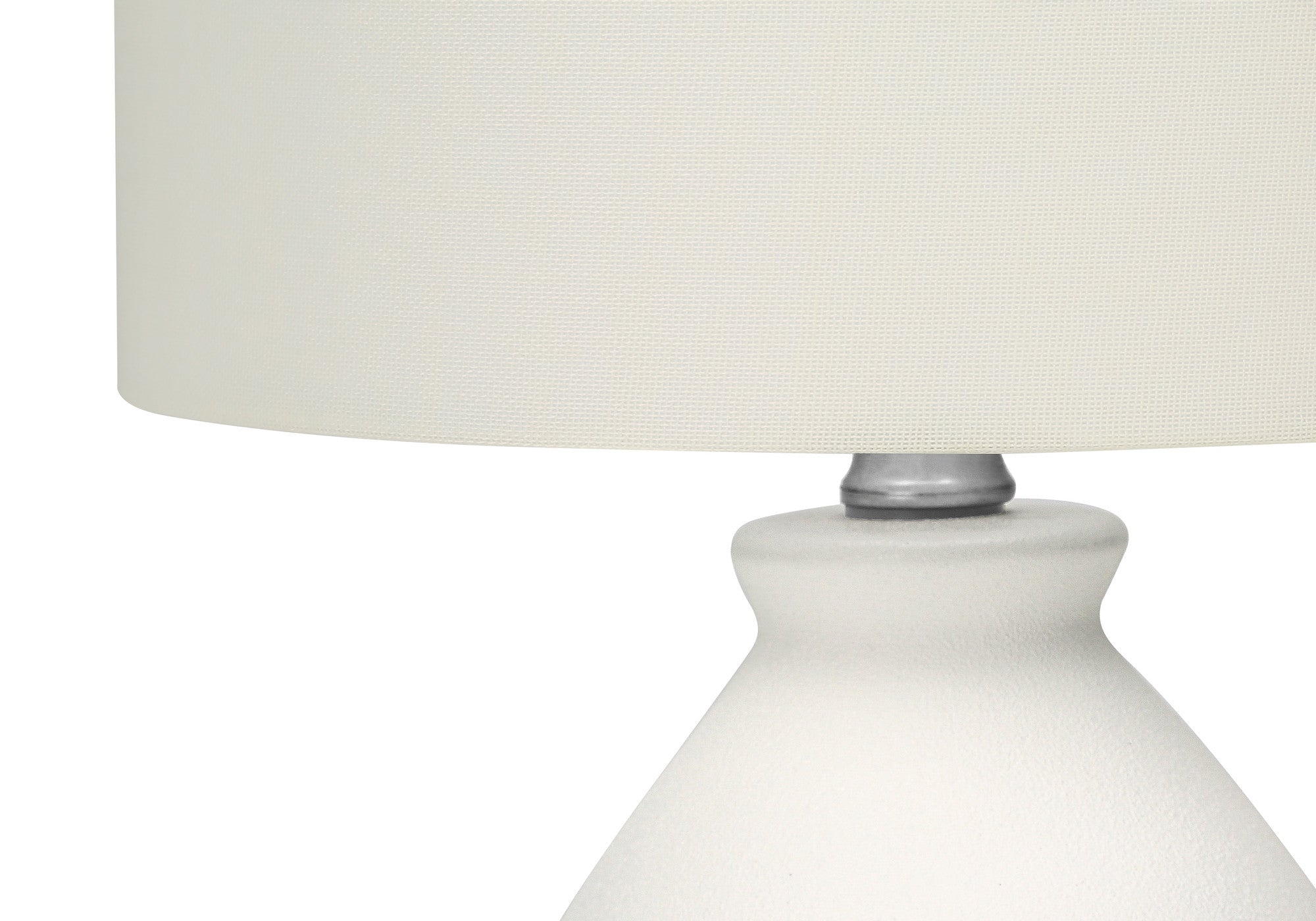 17'' Cream Ceramic Round Table Lamp With Cream Drum Shade