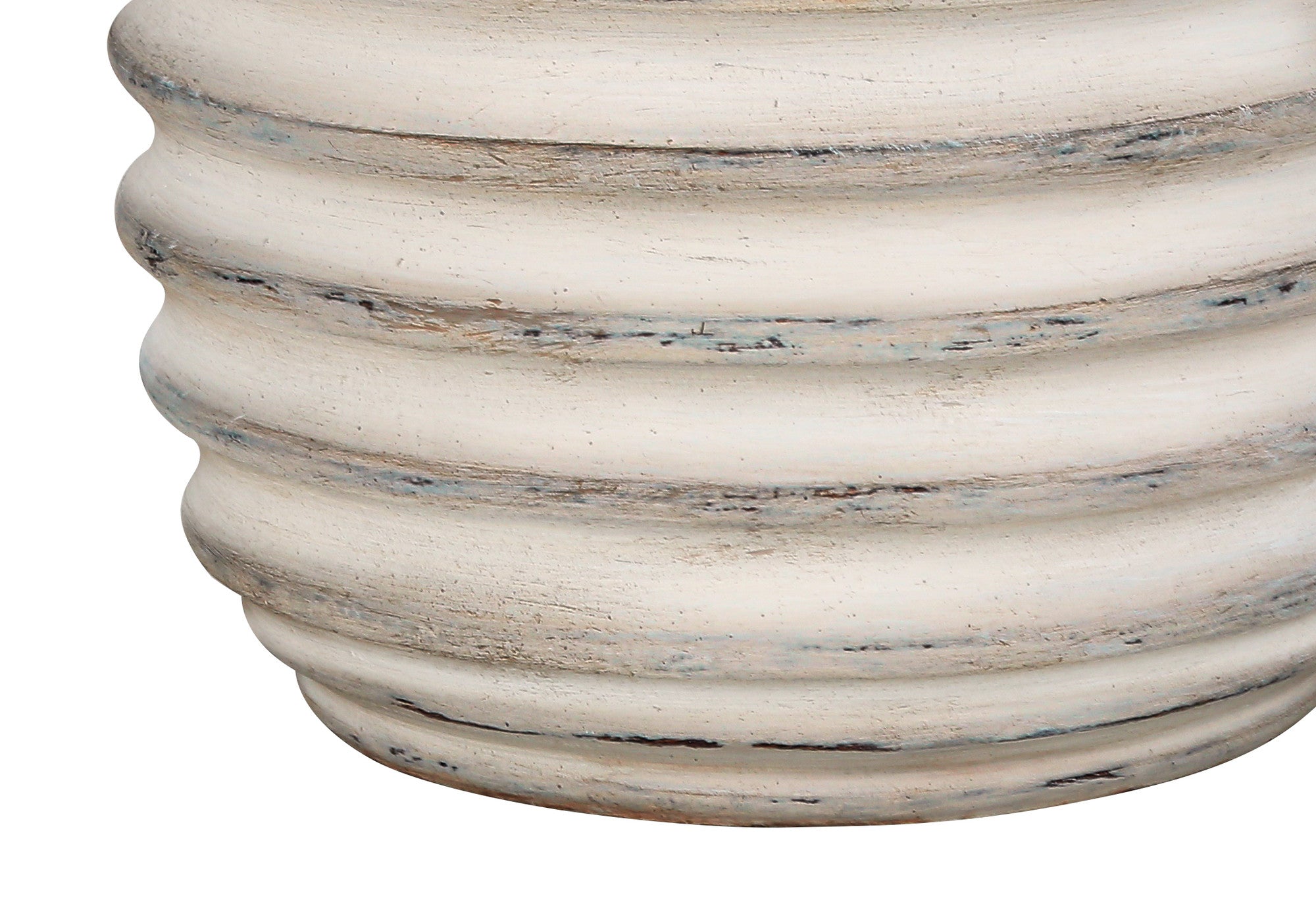 28'' Cream Geometric Table Lamp With Cream Drum Shade