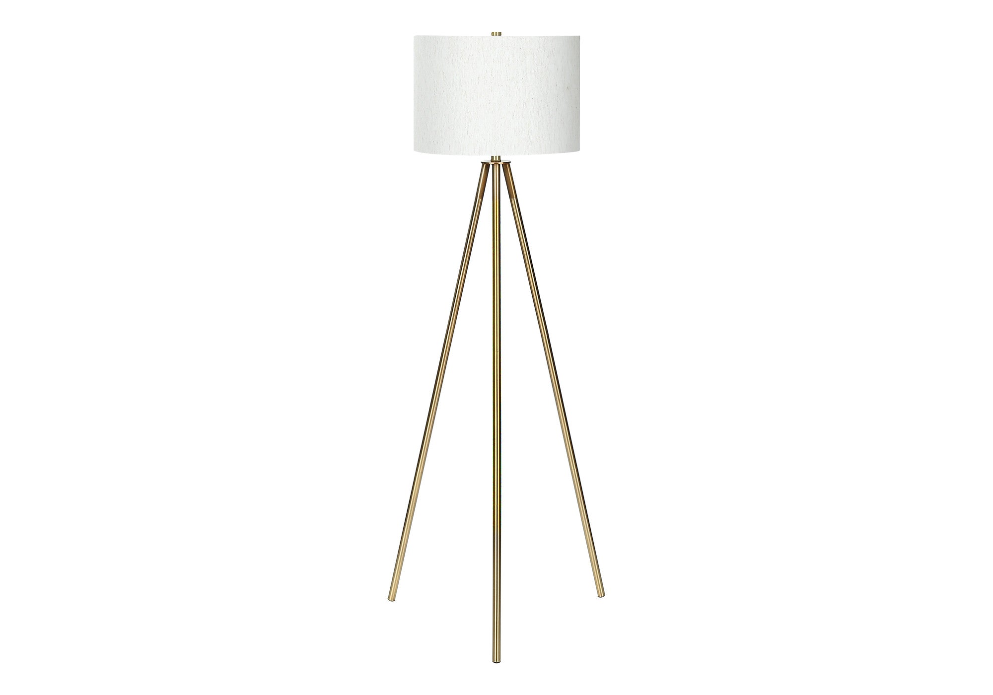 Homeroots 545938 63 In. Floor Lamp With Cream Drum Shade Matte Gold