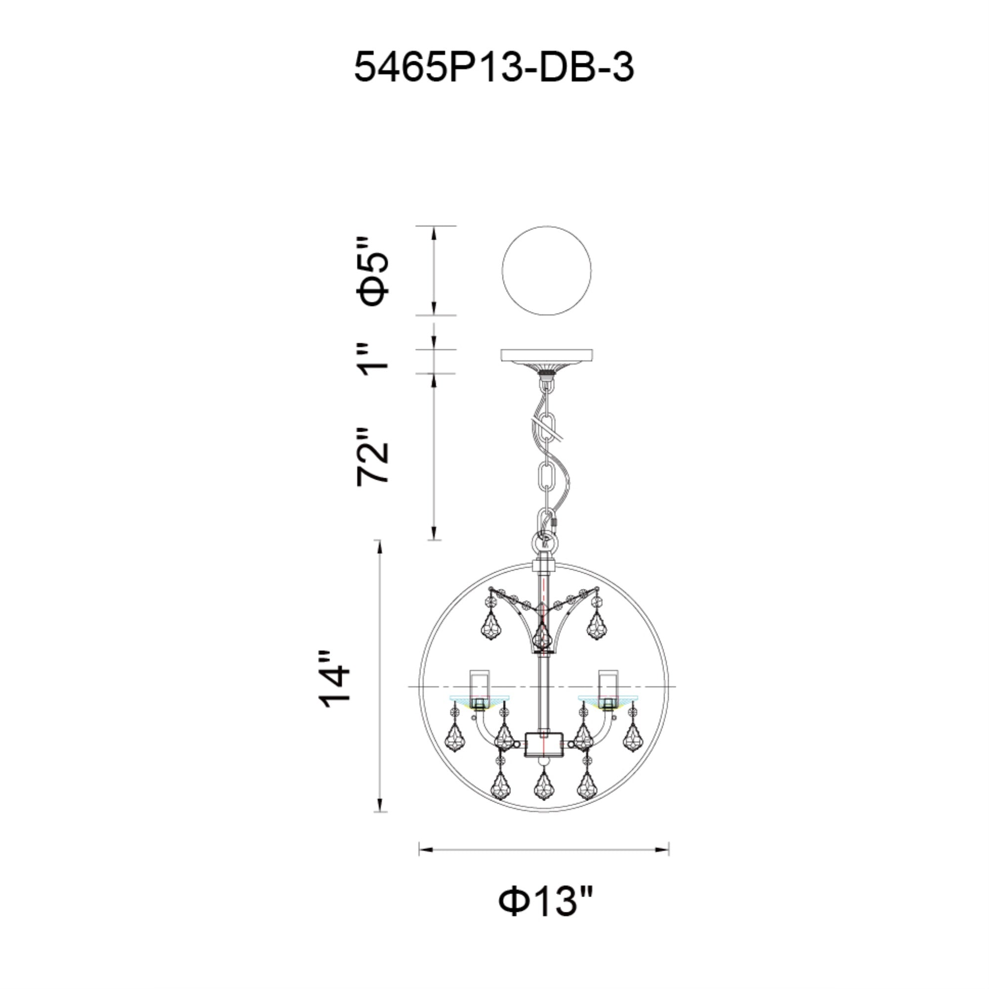 Cwi Lighting Brown Mini Chandelier, 3-Light Metal Design, Elegant Home Decor