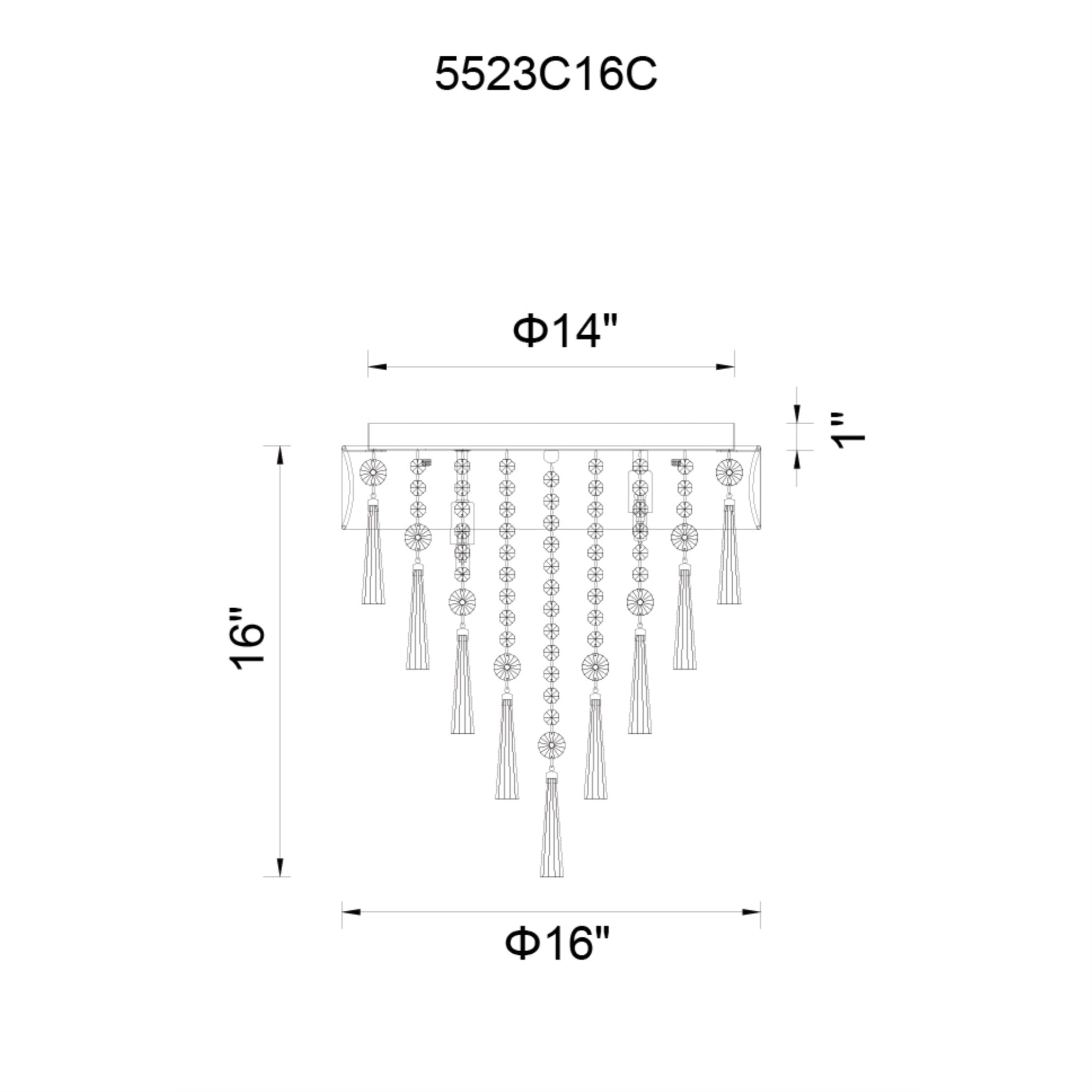 4 Light Drum Shade Flush Mount with Chrome finish