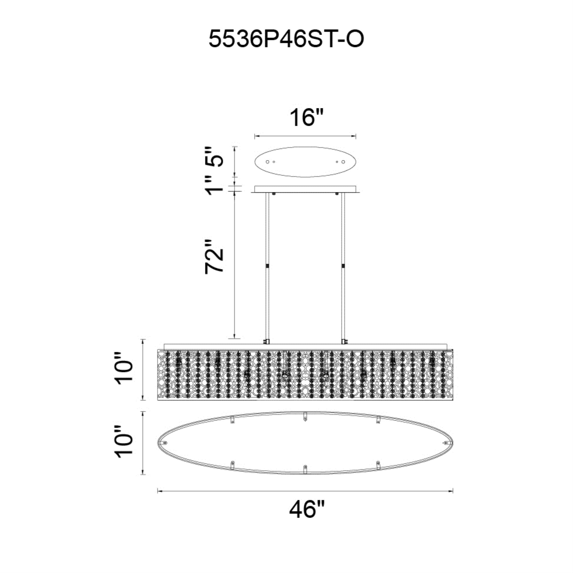 16 Light Drum Shade Chandelier with Chrome finish