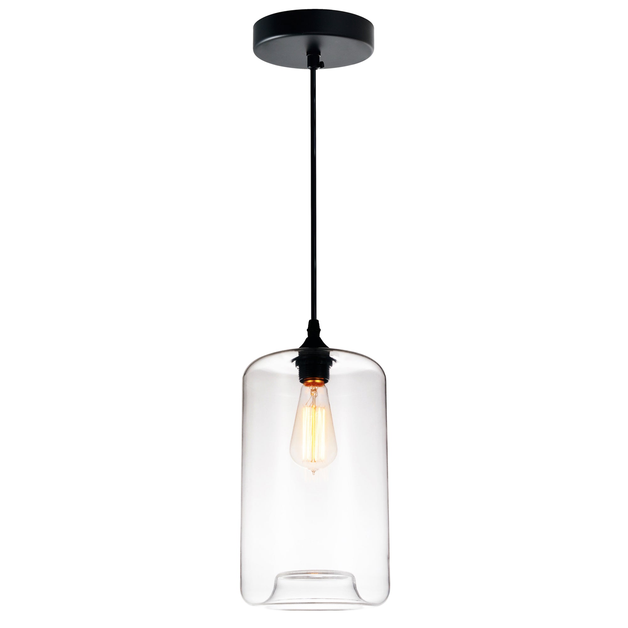 1 Light Down Mini Pendant with Clear finish