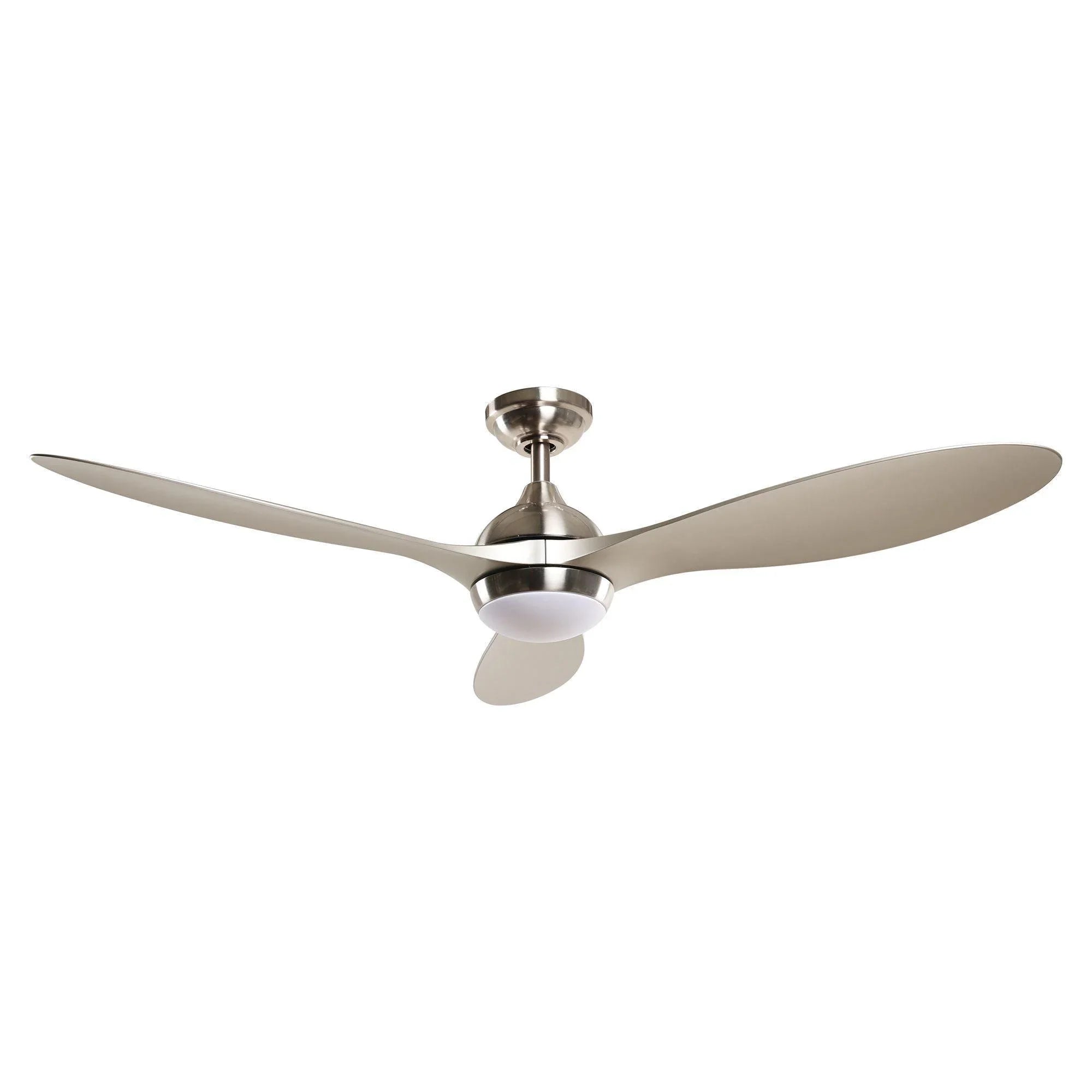 56" Bernardino Indoor Brushed Nickel Downrod Mount Chandelier Ceiling Fan with Light Kit And Remote Control