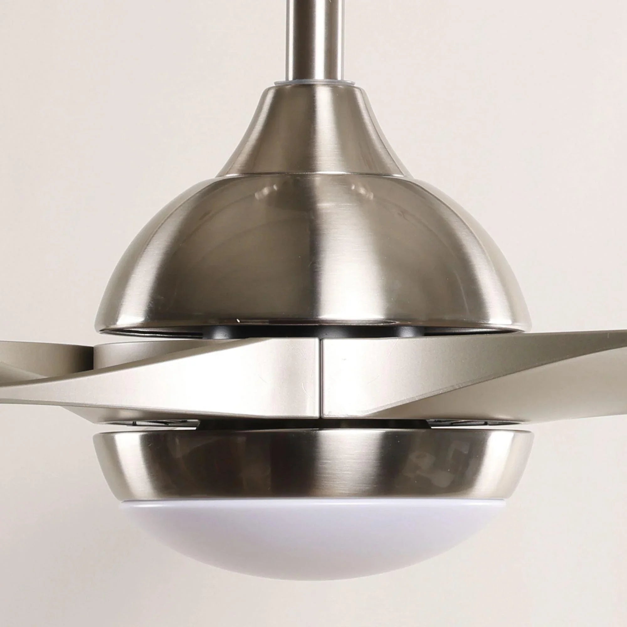 56" Bernardino Indoor Brushed Nickel Downrod Mount Chandelier Ceiling Fan with Light Kit And Remote Control