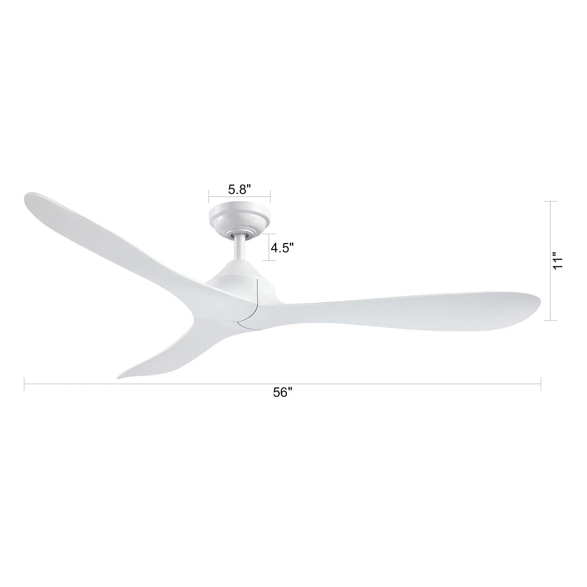 56" Eon Modern Reversible Ceiling Fan with Remote Control
