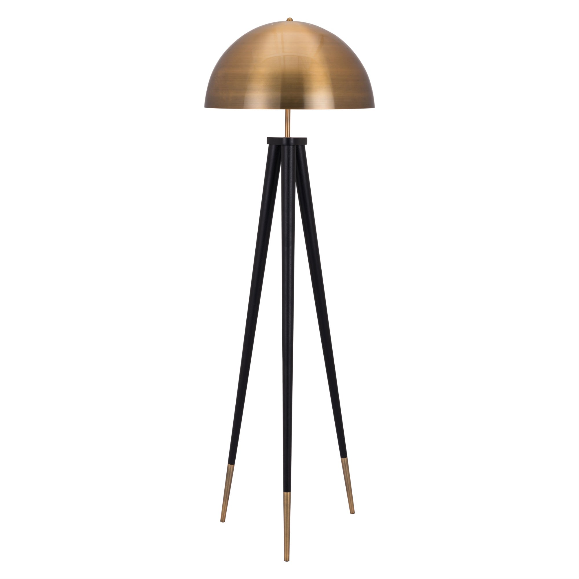 Mascot Floor Lamp Brass and Black