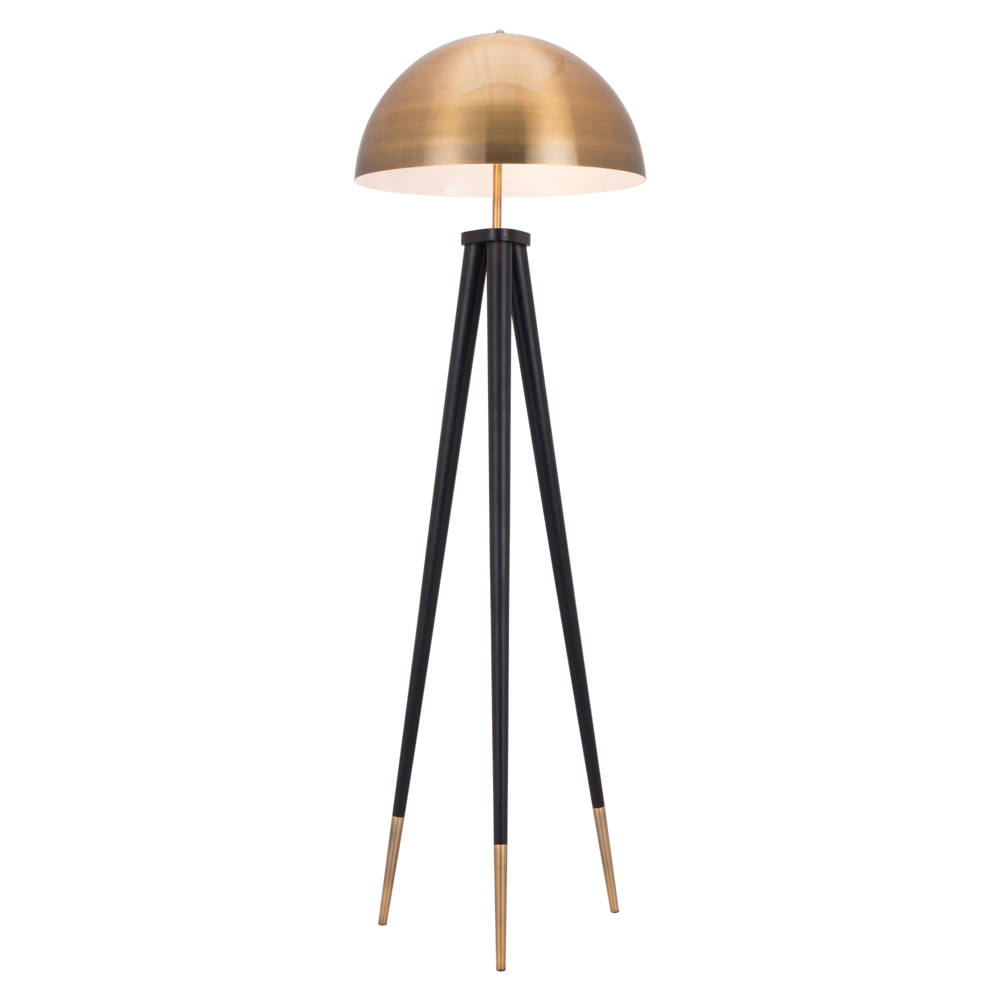 Mascot Floor Lamp Brass and Black