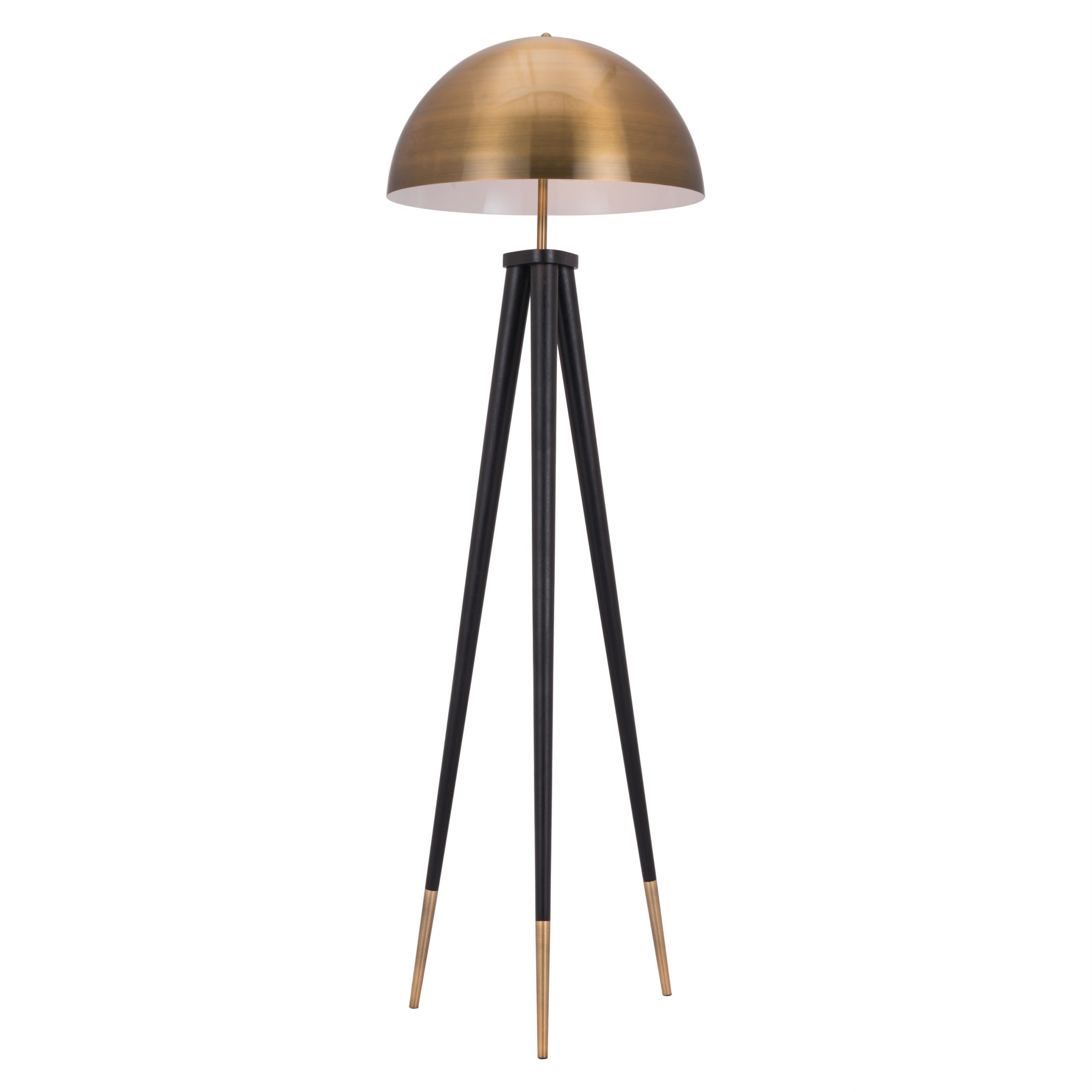 Mascot Floor Lamp Brass and Black