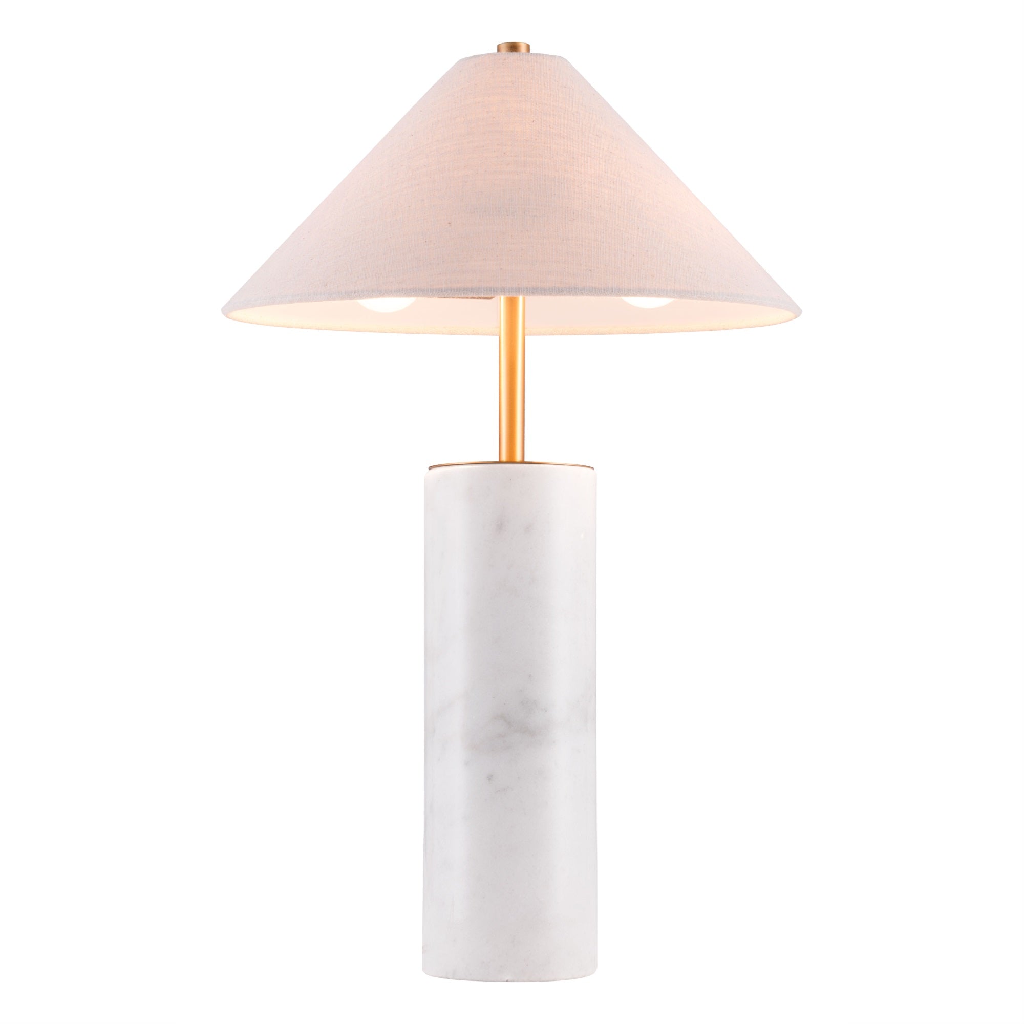 Ciara Table Lamp Beige and White