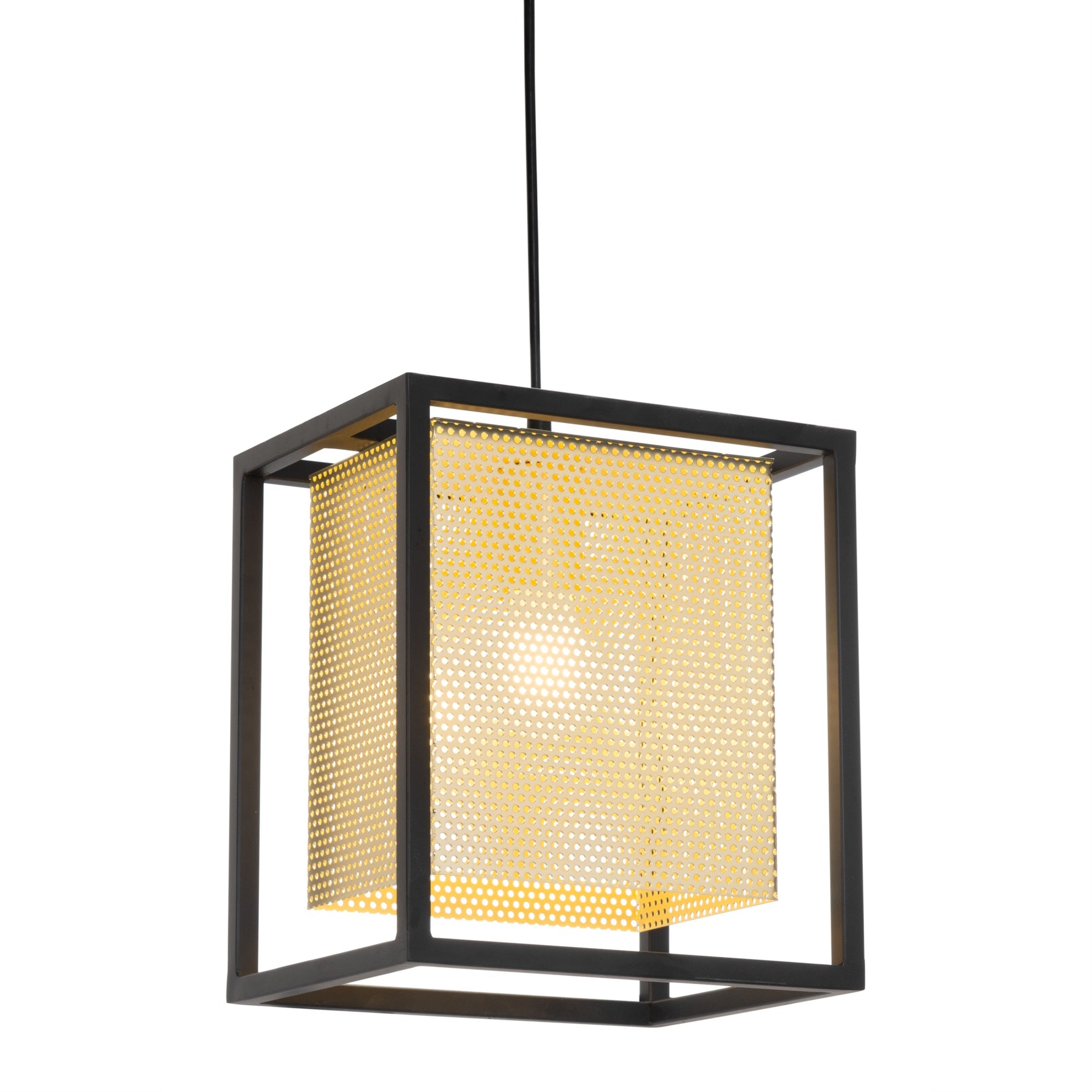 Zuo Yves Gold & Black Alloy Steel Ceiling Lamp - Modern Lighting Fixture