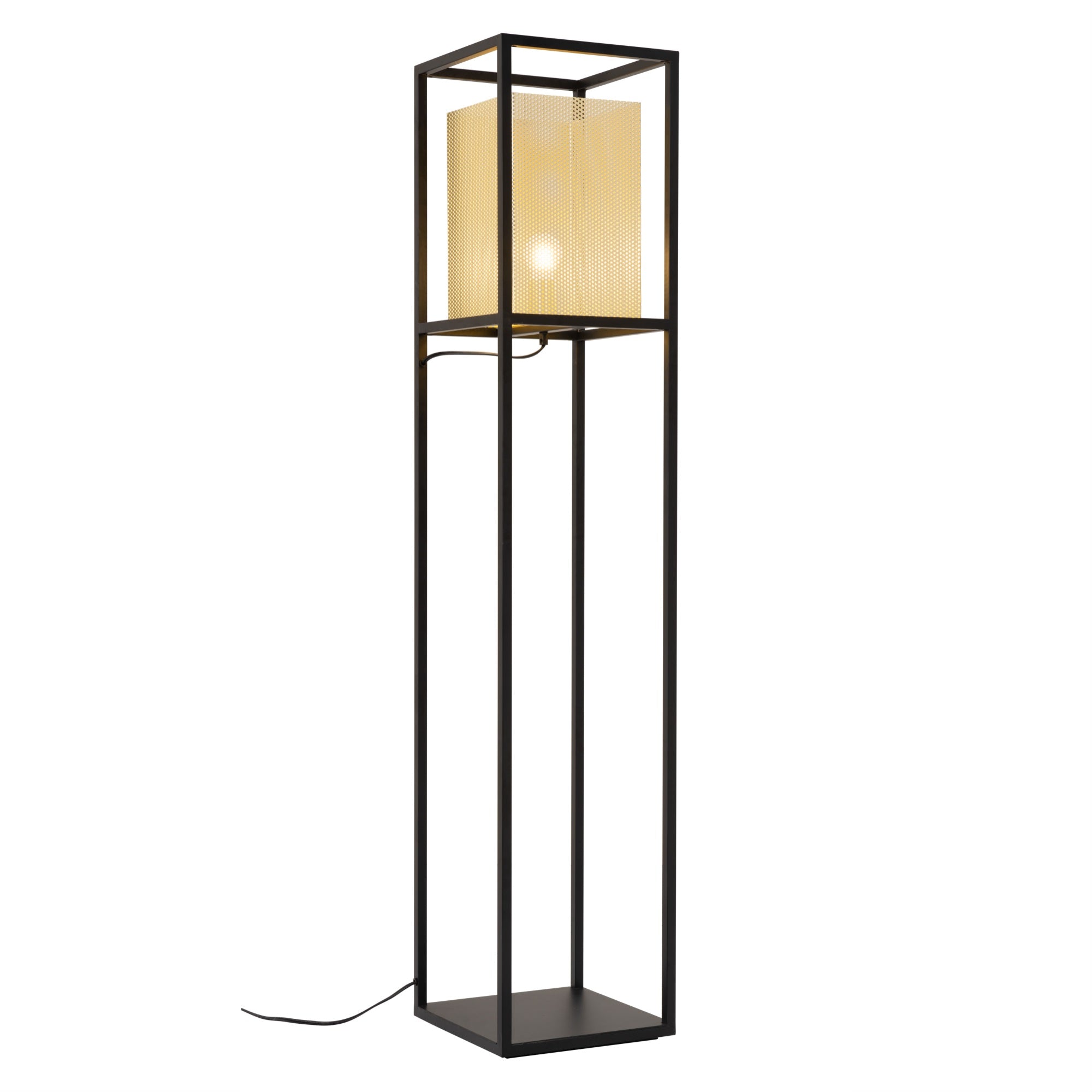 Zuo Yves Floor Lamp - Modern Gold & Black Alloy Steel Design, 59.1&quot;H, Stylish Lighting