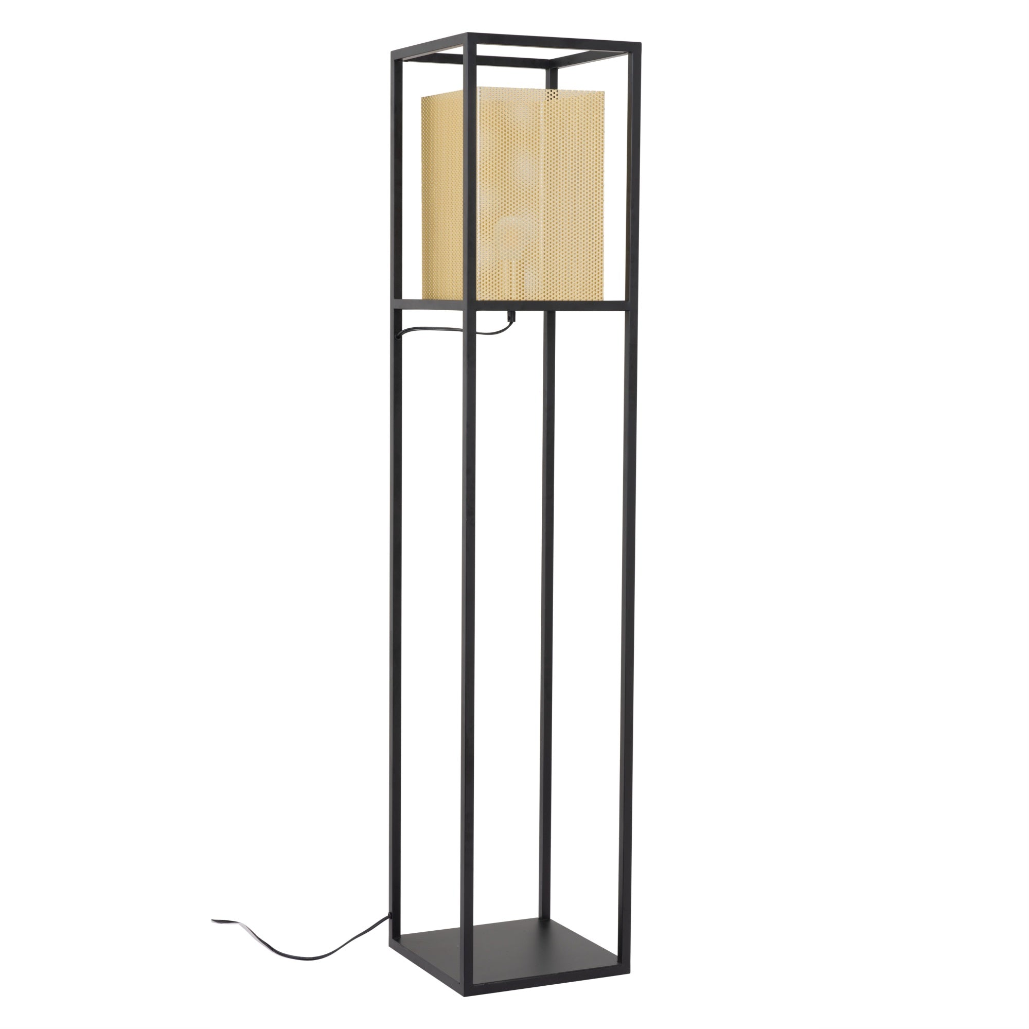 Zuo Yves Floor Lamp - Modern Gold & Black Alloy Steel Design, 59.1&quot;H, Stylish Lighting
