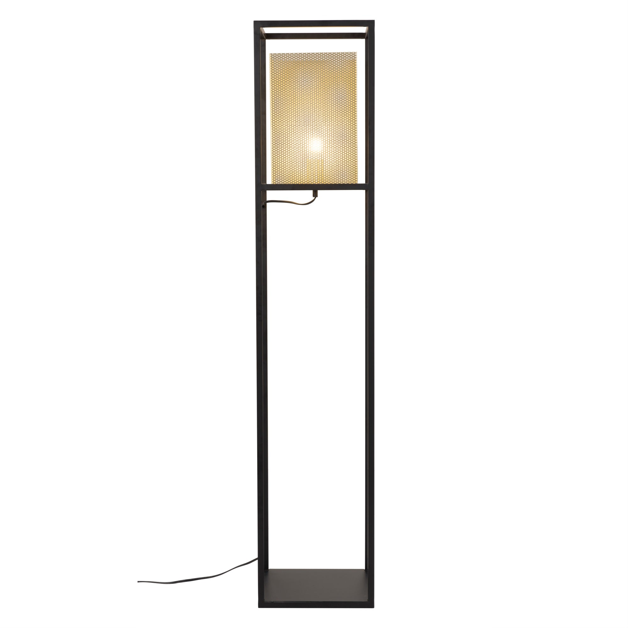 Zuo Yves Floor Lamp - Modern Gold & Black Alloy Steel Design, 59.1&quot;H, Stylish Lighting