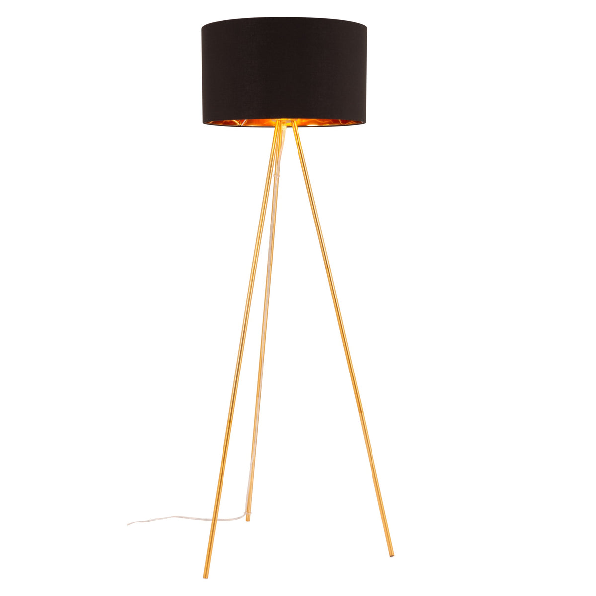 Mariel Floor Lamp Black and Gold