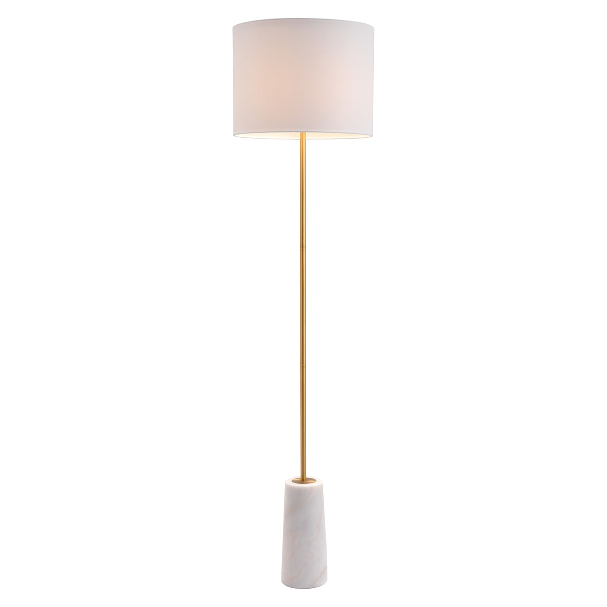 Titan Floor Lamp White and Brass
