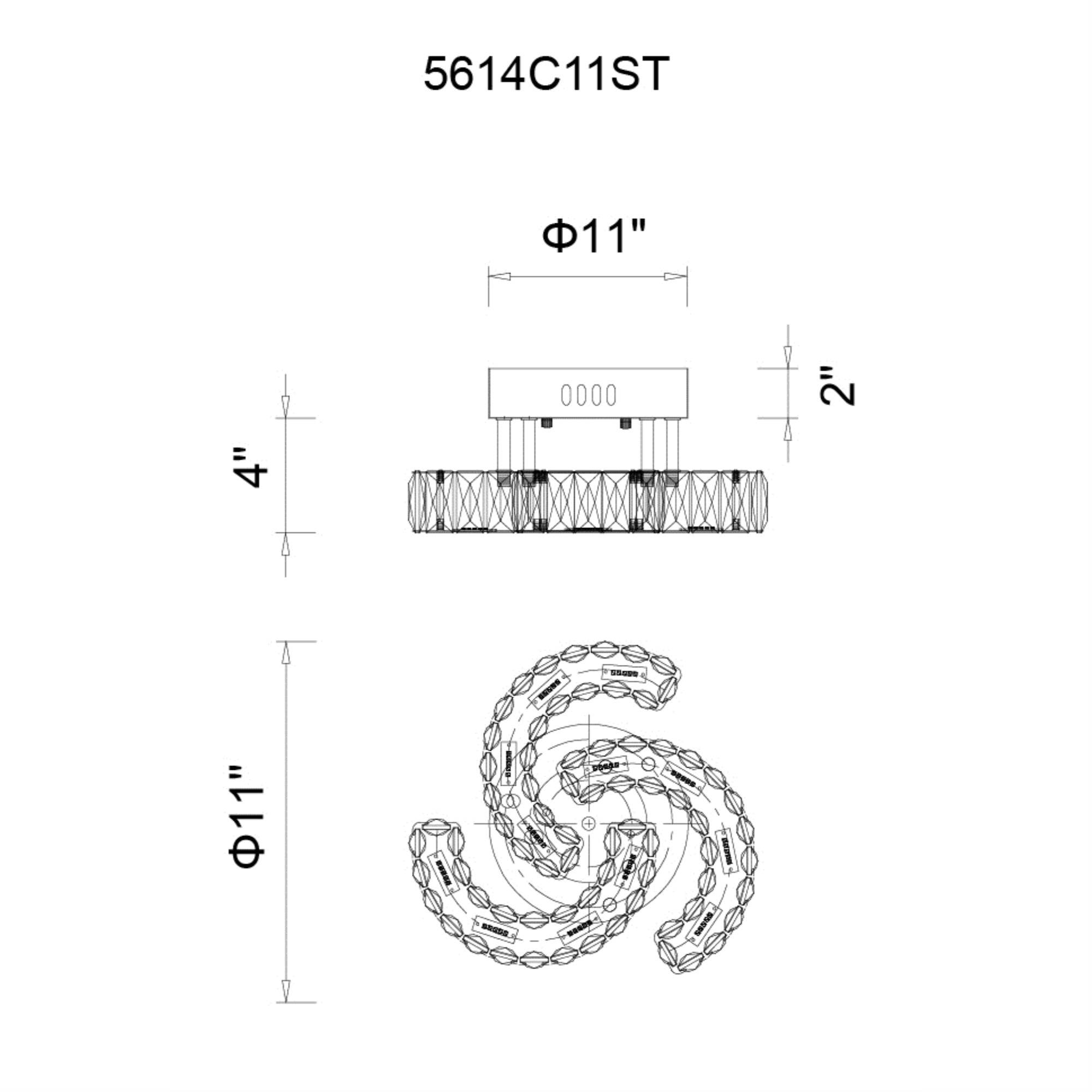LED  Flush Mount with Chrome finish