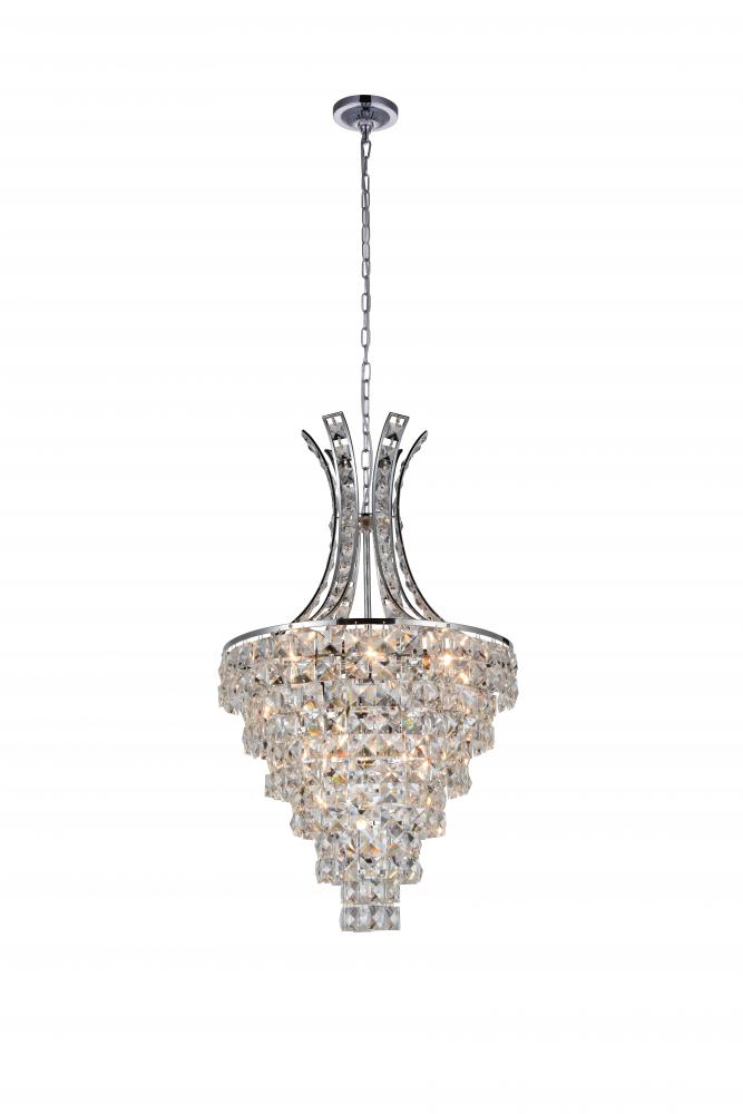 Cwi Lighting Chrome 9-Light Metal Chandelier - Traditional Design For Elegant Spaces