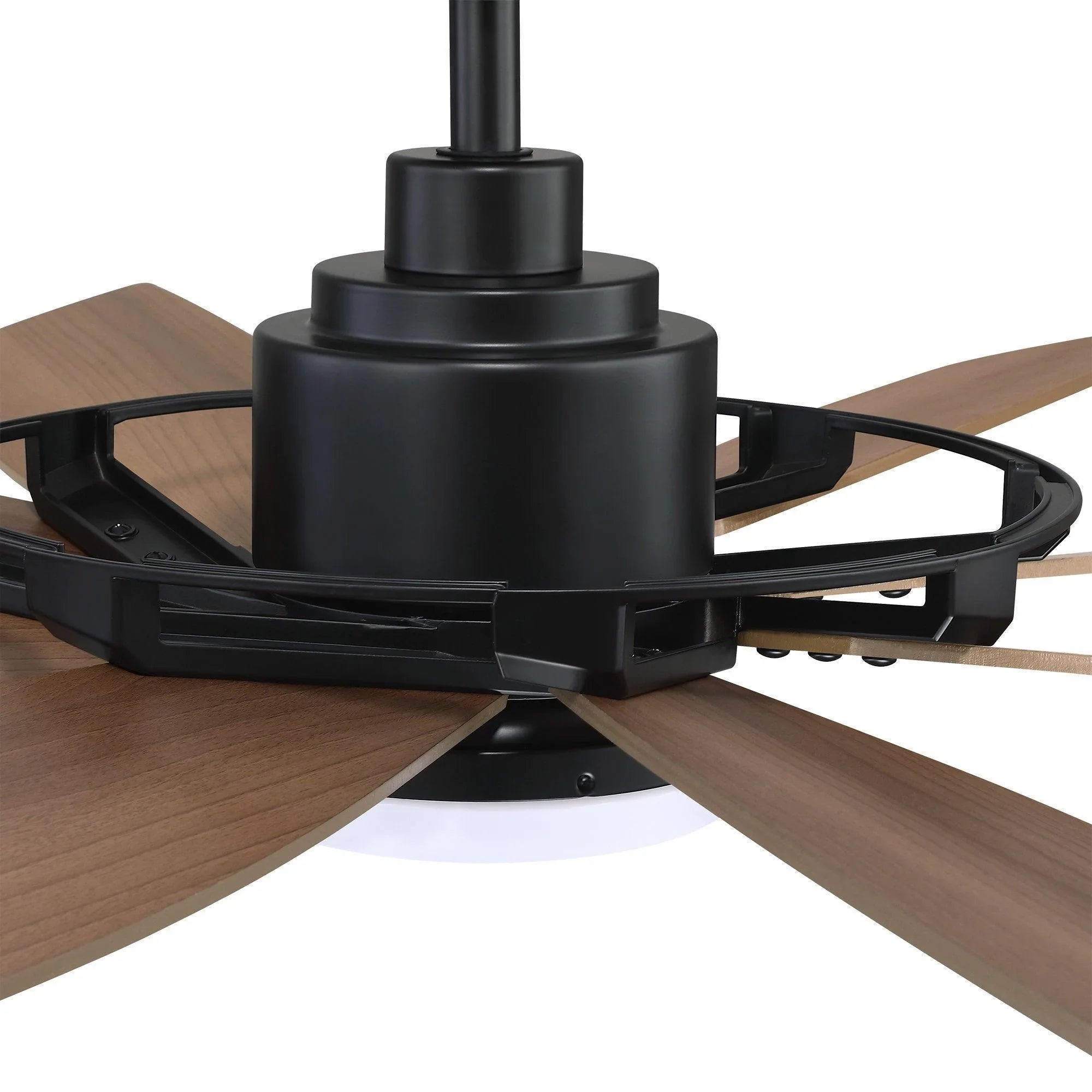 60" Antone Industrial DC Motor Downrod Mount Reversible Ceiling Fan with Lighting and Remote Control
