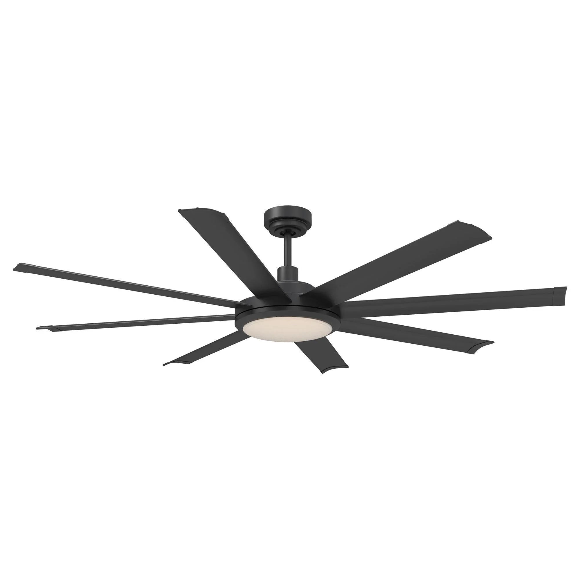 60" Black Led Indoor Ceiling Fan with Remote 8 Blade