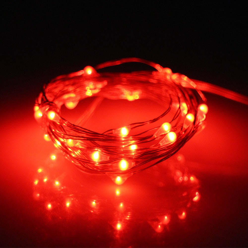 20 LED Silver Copper Fairy Lights - Battery Operated