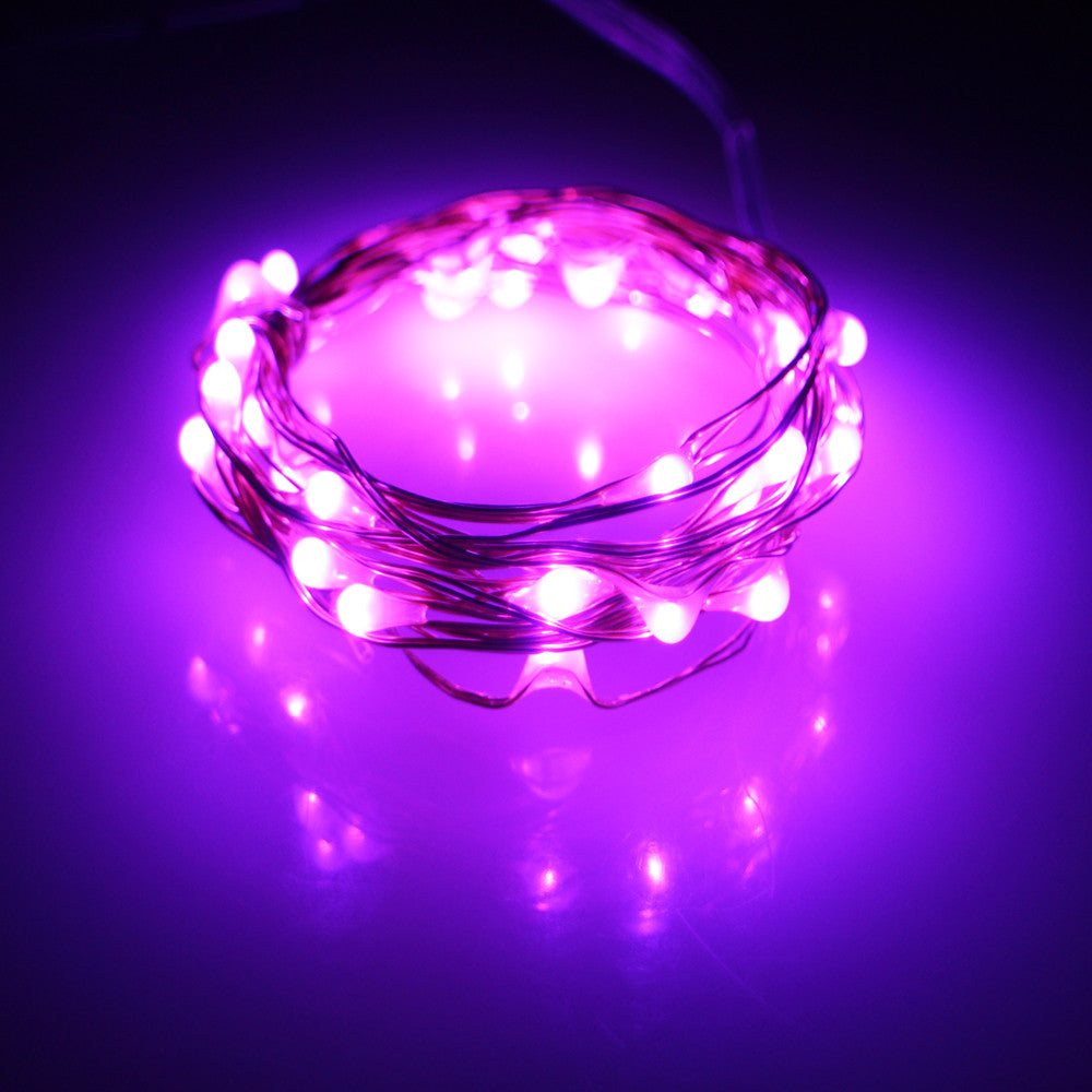 20 LED Silver Copper Fairy Lights - Battery Operated