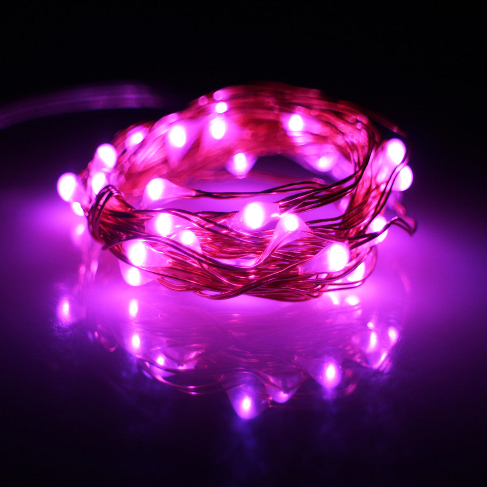 20 LED Silver Copper Fairy Lights - Battery Operated