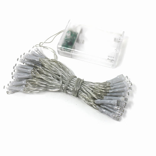 50 LED Clear Cable String Lights - Battery Operated