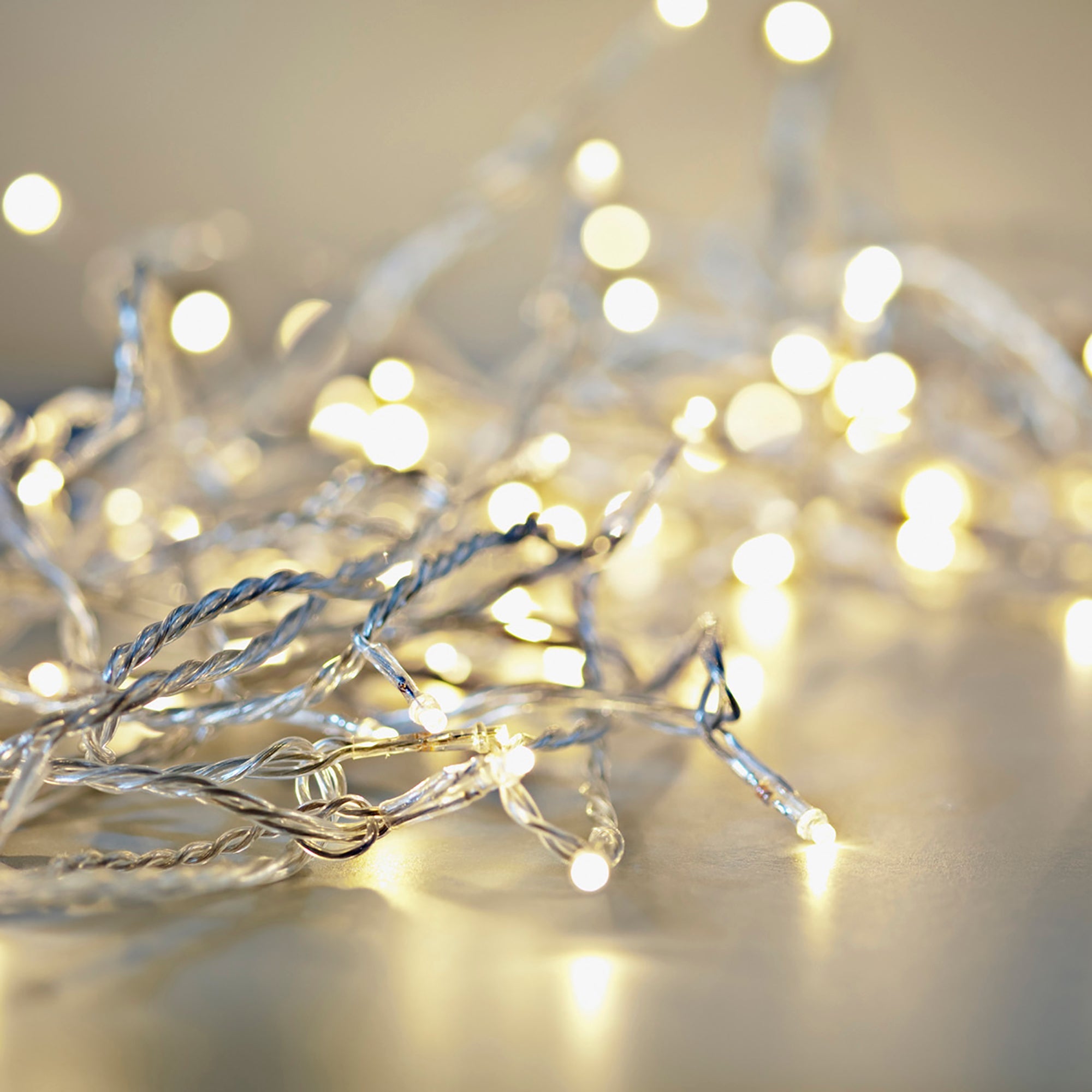 50 LED Clear Cable String Lights - Battery Operated