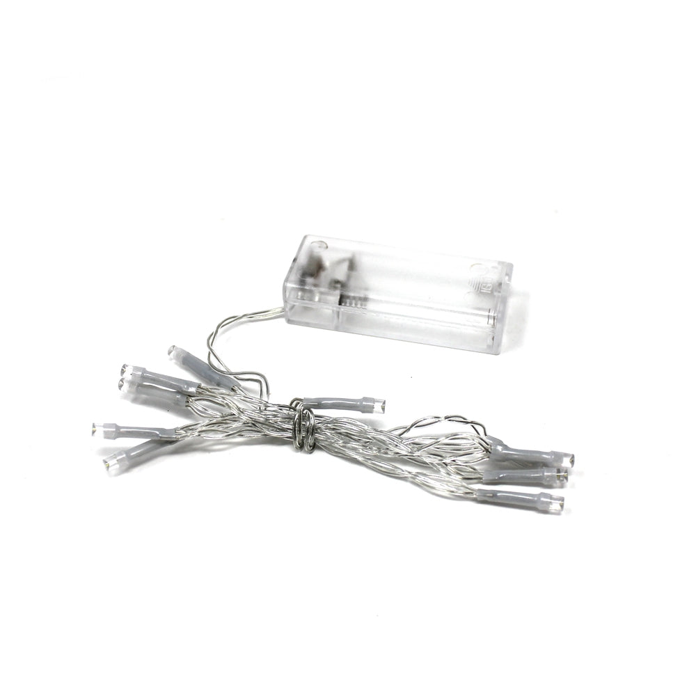 10 LED Clear Cable String Light - Battery Operated