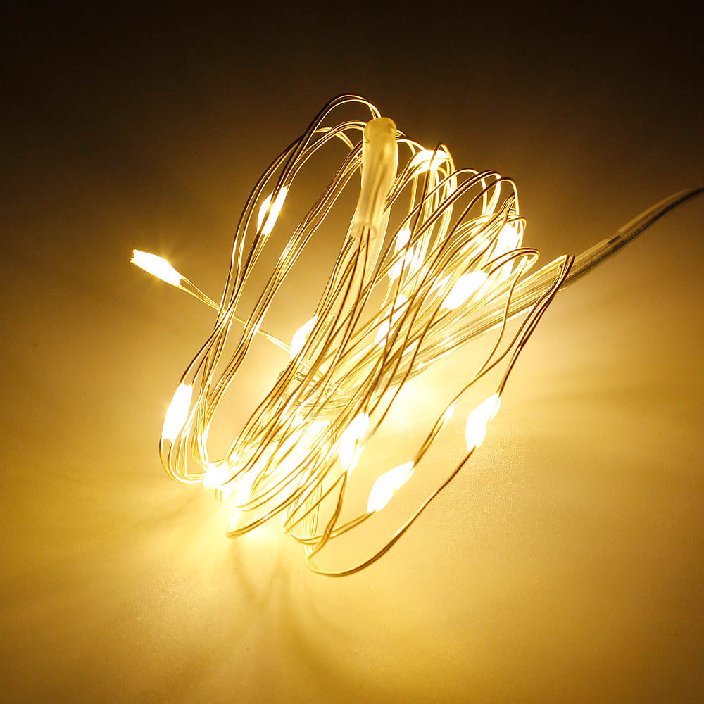 20 LED Silver Copper Mini String Light - Batteries Included