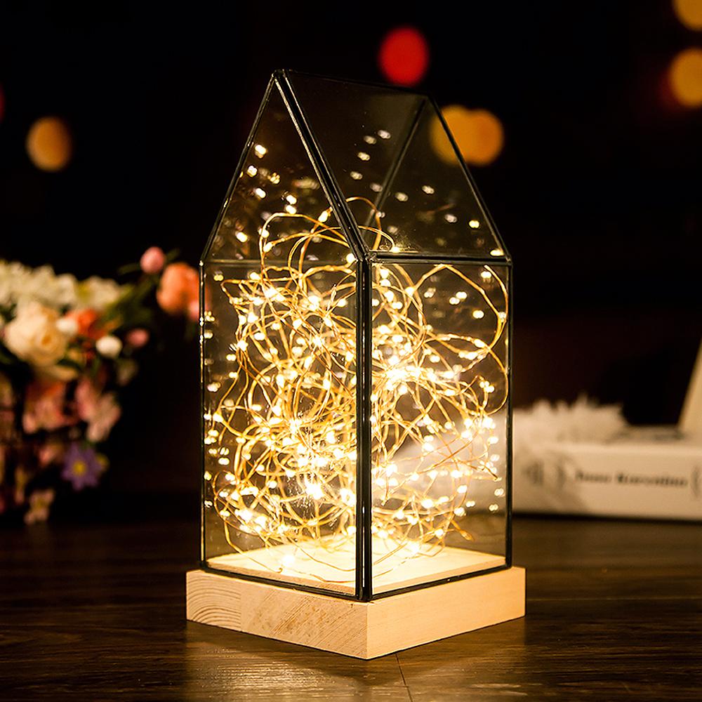 100 LED Natural Copper Fairy Plug in Lights - Warm White