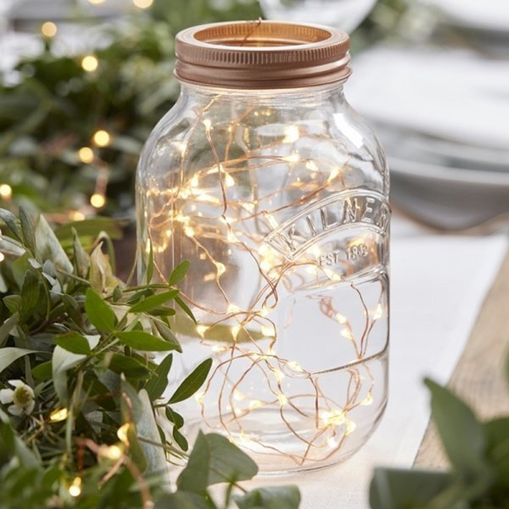 100 LED Natural Copper Fairy Lights - USB