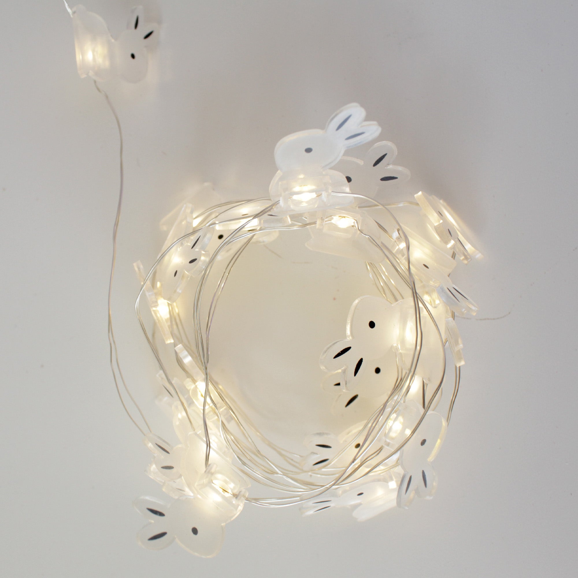20 LED Fairy Light White Bunny – Battery Operated