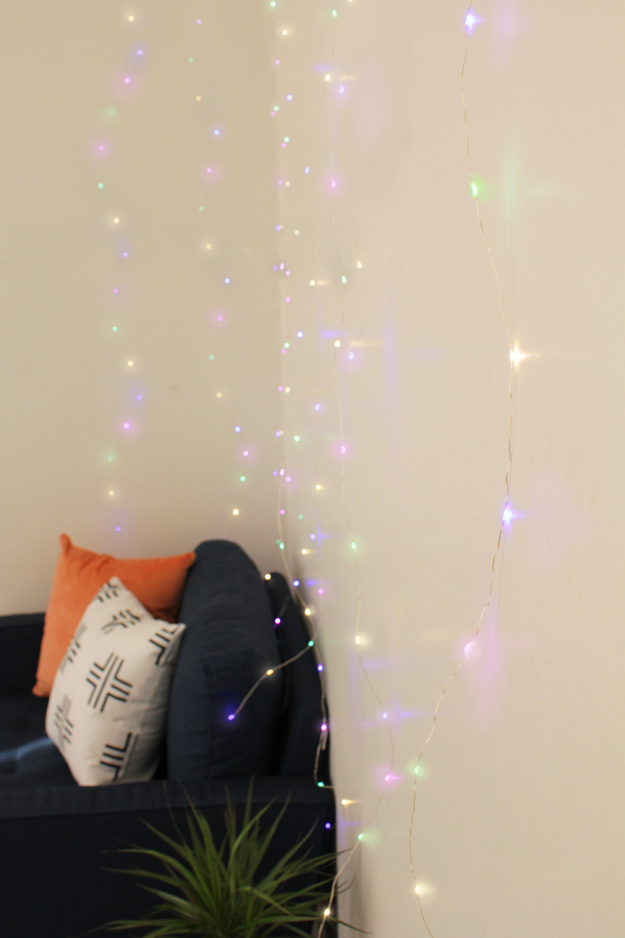 USB Fairy Curtain Lights Decorative Ambient Lighting with Remote 300 LED 9FT x 9FT