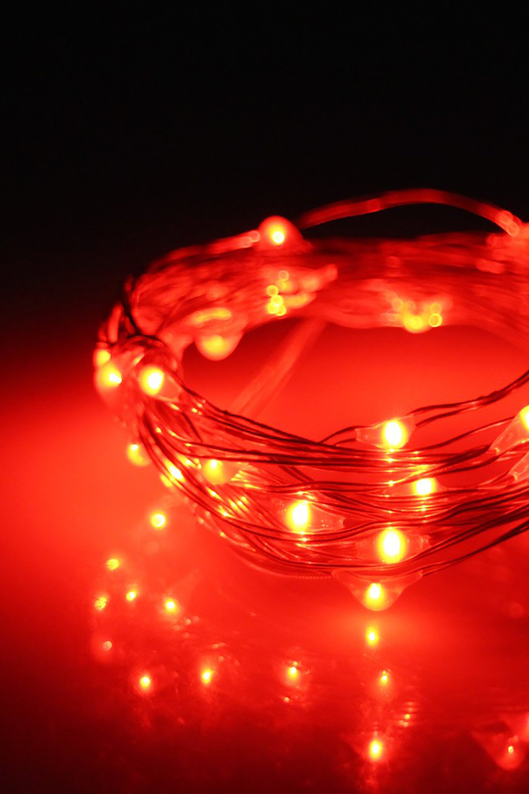30 LED Silver Copper Fairy String Lights - Battery Operated