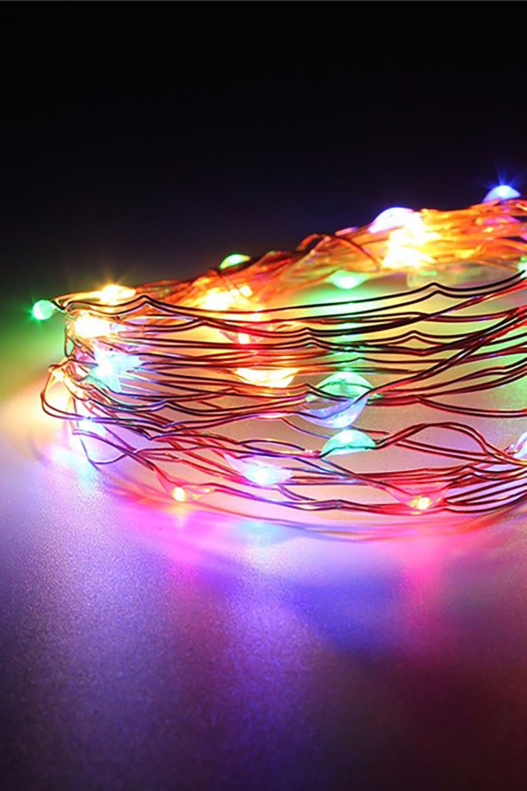 30 LED Silver Copper Fairy String Lights - Battery Operated