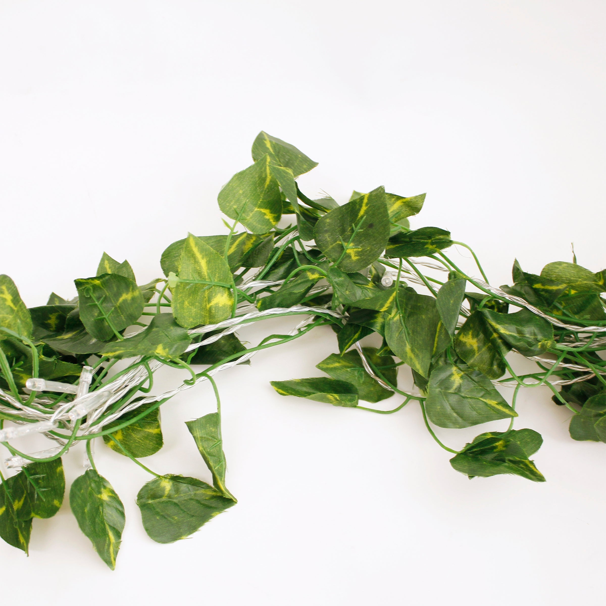 66LED Ivy Leaf Curtain String Lights 3ft x 5ft Battery Operated Warm White