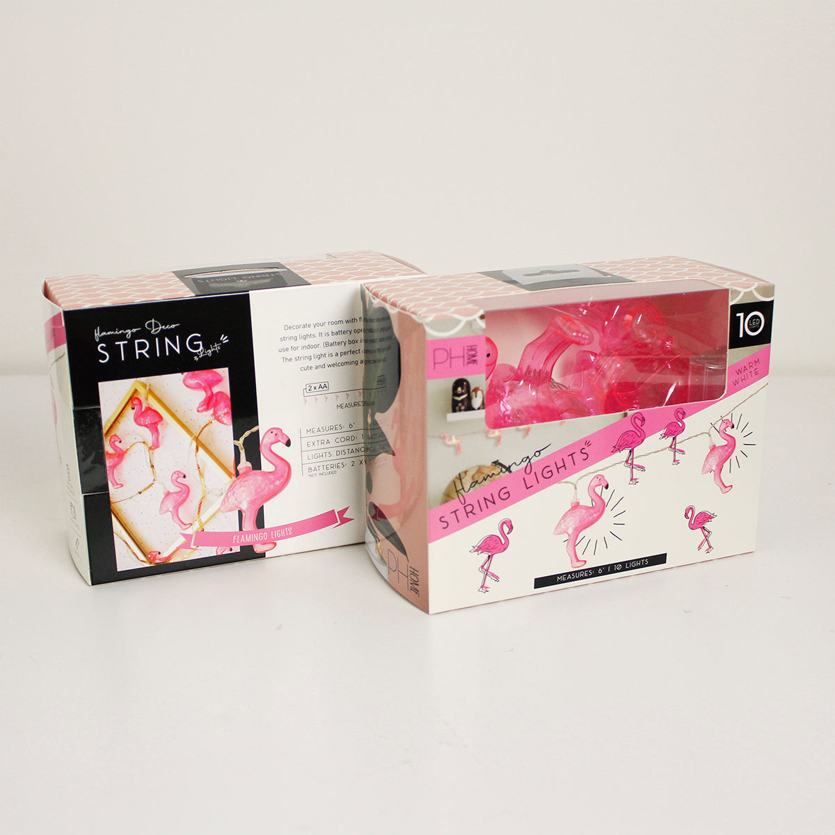 10 LED Battery Operated String Light with Flamingo - Warm White