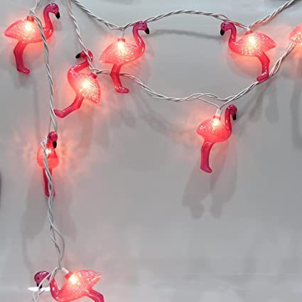 10 LED Battery Operated String Light with Flamingo - Warm White