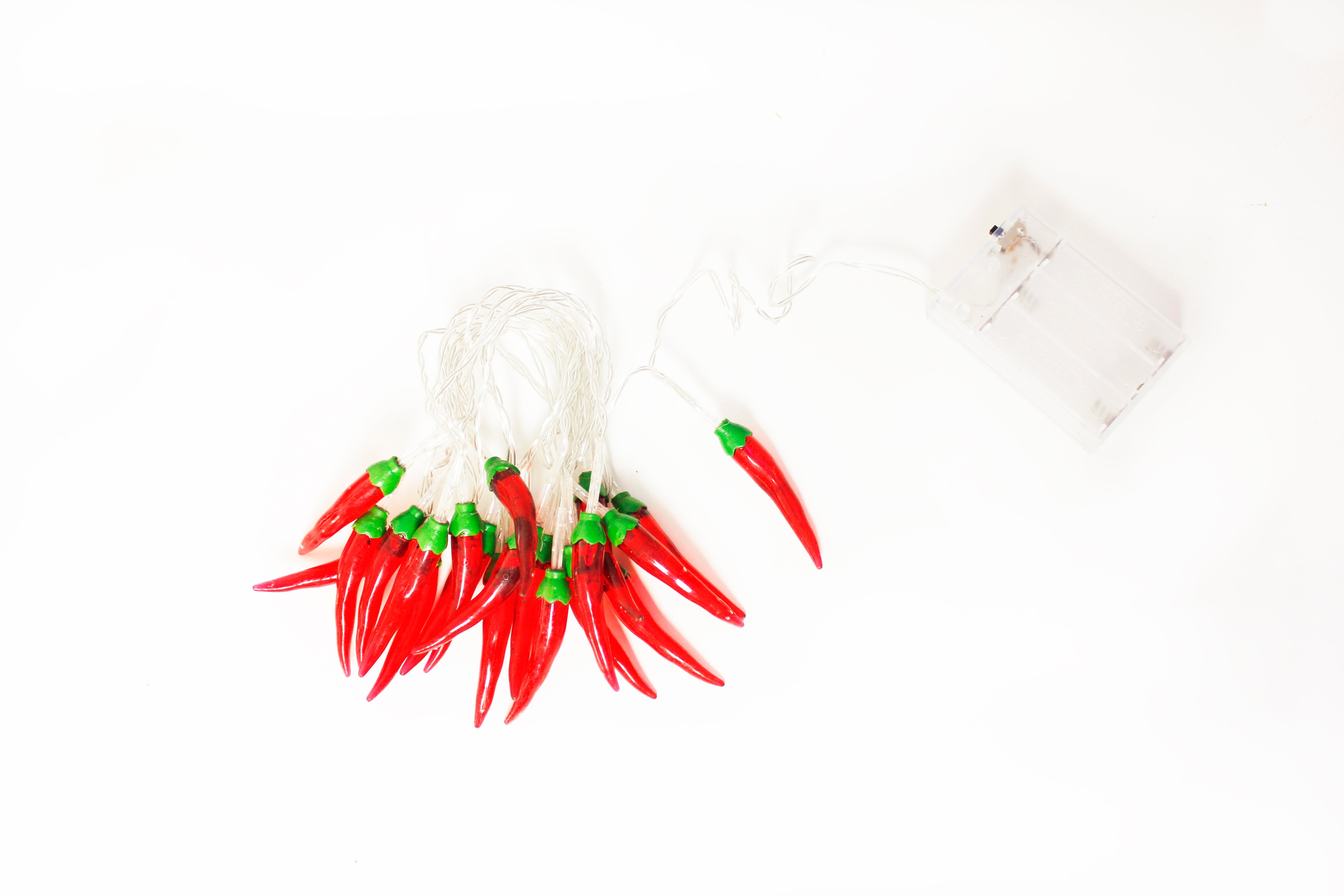 10 LED Battery Operated String Lights with Chili Pepper - Warm White
