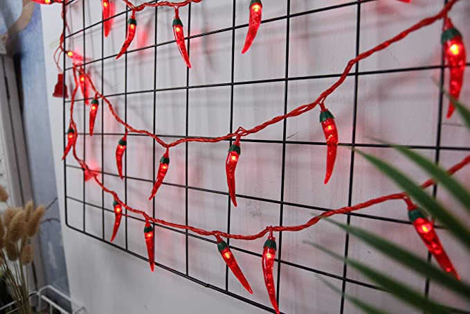 10 LED Battery Operated String Lights with Chili Pepper - Warm White