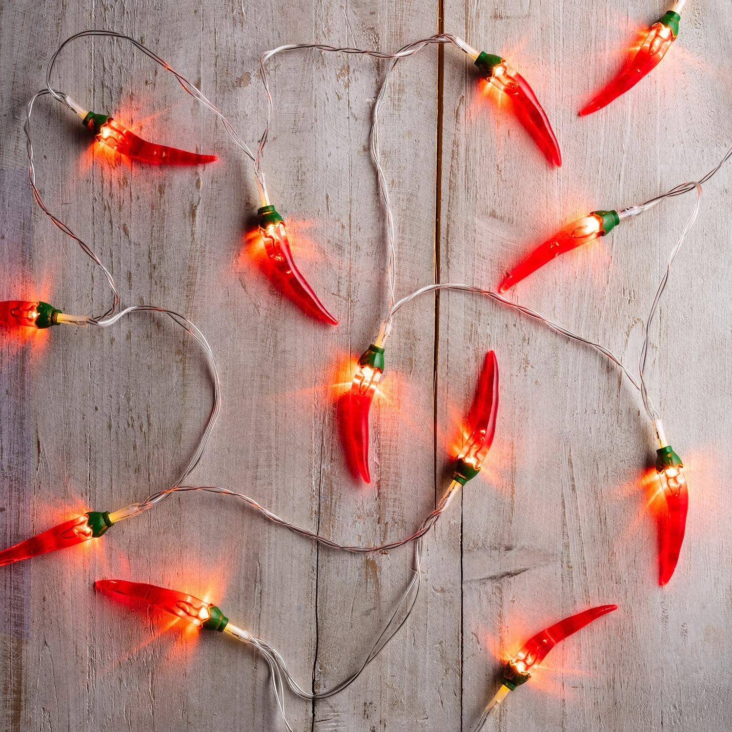 10 LED Battery Operated String Lights with Chili Pepper - Warm White