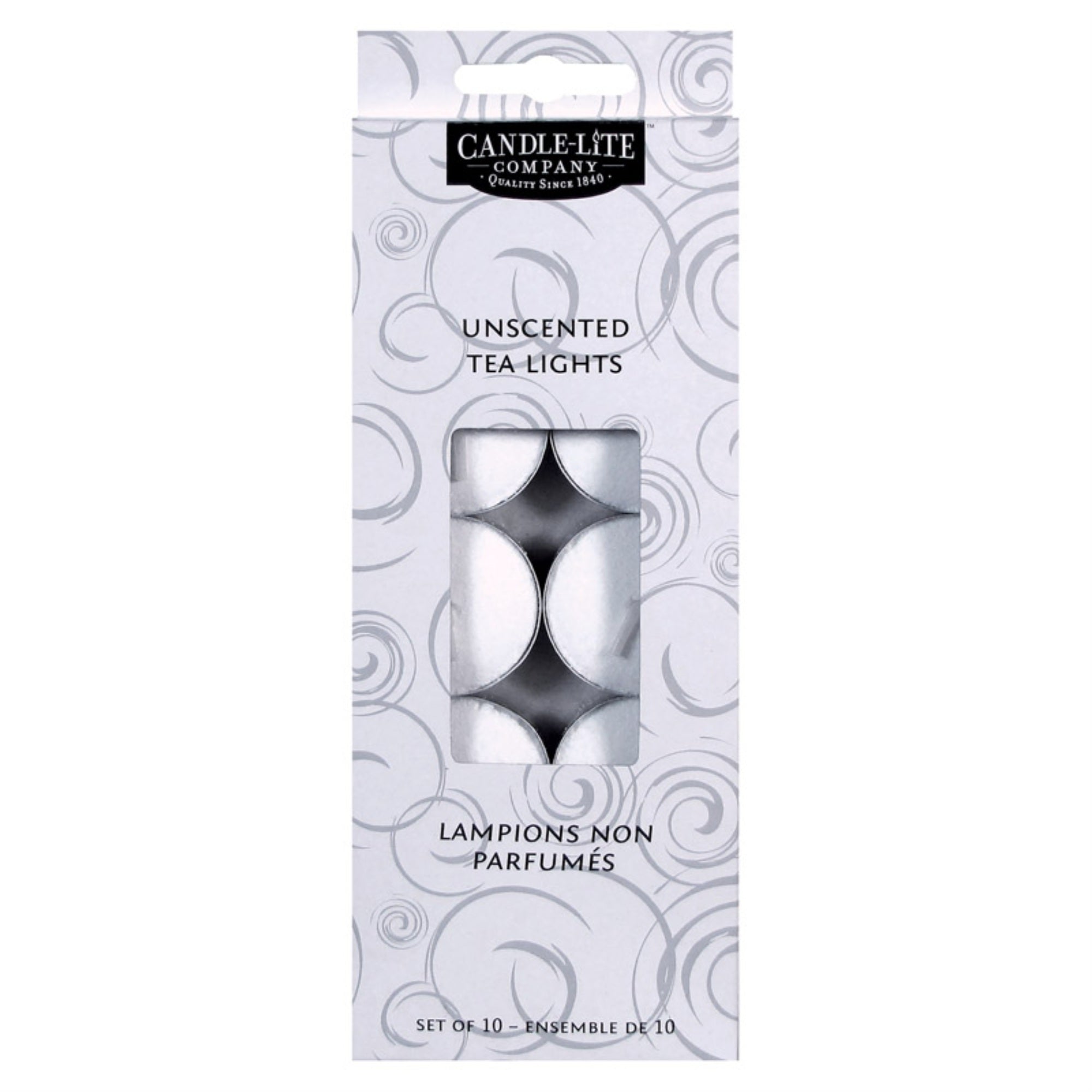 Candle-Lite Company 1049595 Candle-Lite White Tea Lights, 10 Pack