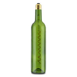 Segula Led Wine Bulb 12W, Wine Bottle, Dimmable, Curved Filament (Green)